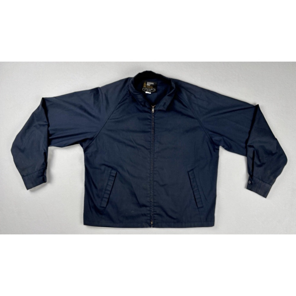 London Fog Calibre Cloth Navy Harrington Jacket 42 Regular Made in USA